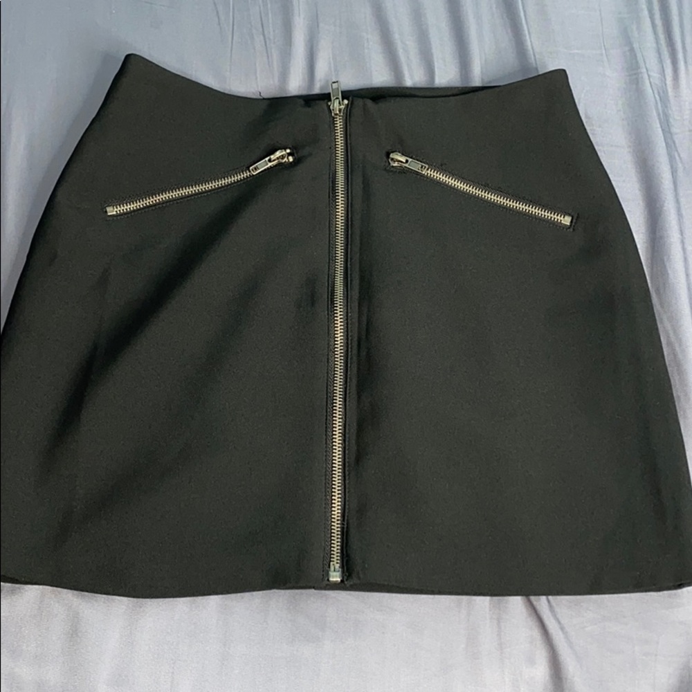 Black mini skirt